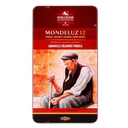 Picture of Mondeluz (Aqua) Colour Pencils Tin Of 12  