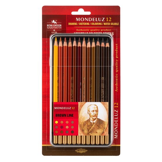 Picture of Aquarelle Brown Pencils Tin Of 12 