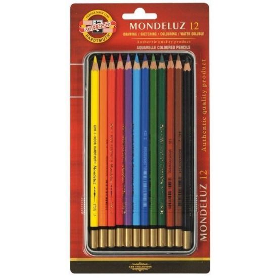 Picture of Mondeluz (Aqua) Colour Pencils Tin Of 12 