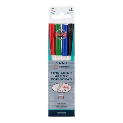 Picture of Fine Liners 0.3Mm 4Pcs, Black, Blue, Red, Green