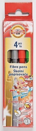 Picture of Christmas Fibre Pens 4Pcs