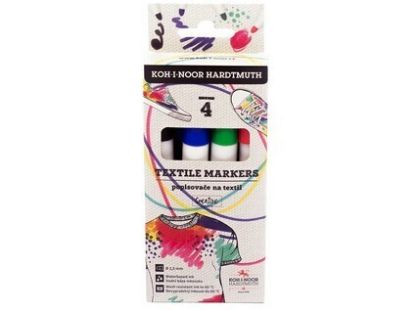 Picture of Textile Markers 4Pcs, Black, Red,Blue,Green