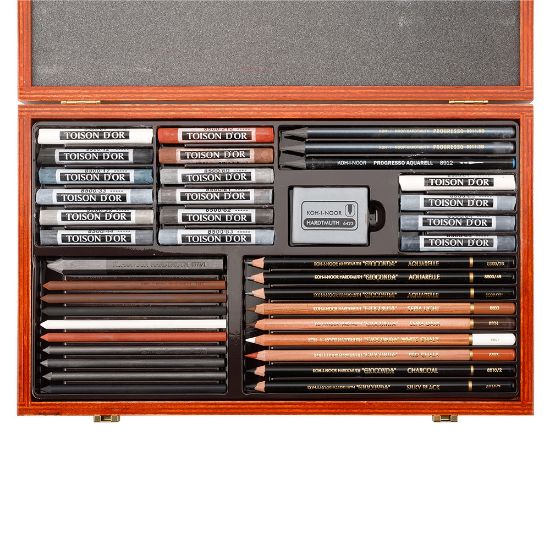 Picture of Gioconda Medium Artist Set In Wooden Box 54Pcs