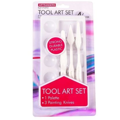 Picture of Palette & Palette Knife Set 4Pc