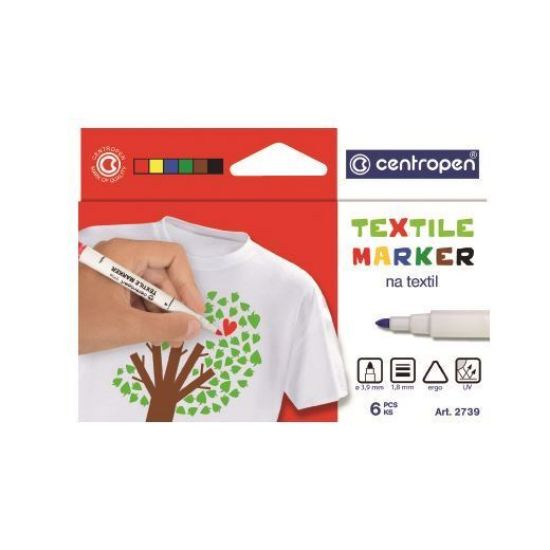 Picture of Textile Marker 6 Colours 1.8Mm