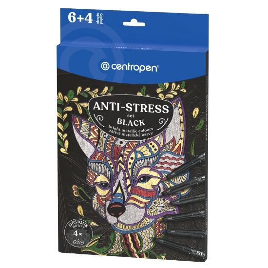 Picture of Anti Stess Black Creative Colouring Set