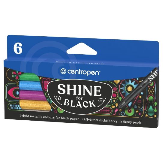 Picture of Shine For Black Metallic Marker Set Of 6