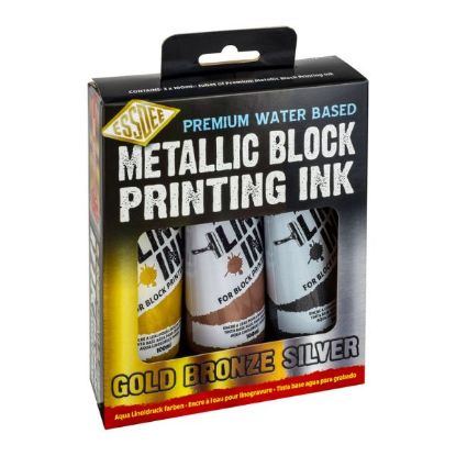 Picture of Essdee Block Printing Ink 3 X 100Ml Metallic Colours 