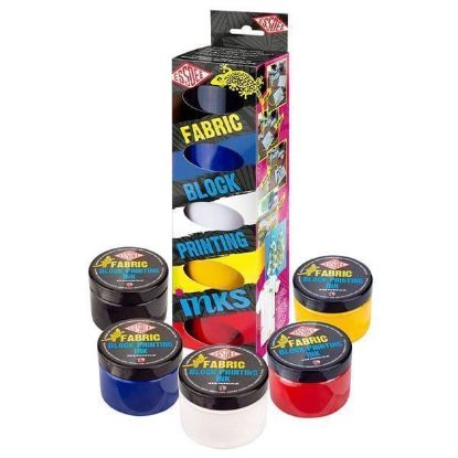 Picture of Fabric Block Printing Ink 5Pcs Assorted Colours