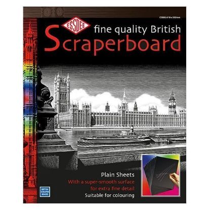 Picture of Essdee White Scraperboard 502X610mm Pack Of 5 Sheets