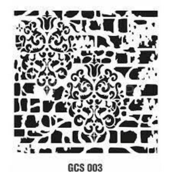 Picture of Cadence Stencil Brick Wall Damask