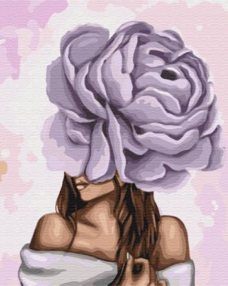 Picture of Lady With Purple Peony Boxed