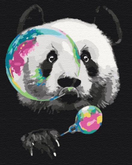 Picture of Panda With A Bubble Boxed