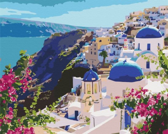 Picture of Santorini Landscape Boxed