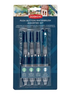 Picture of Derwent Push Button Waterbrush Set Of 4