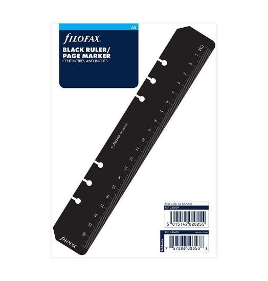 Picture of Org A5 Ruler And Page Marker Black (A) 