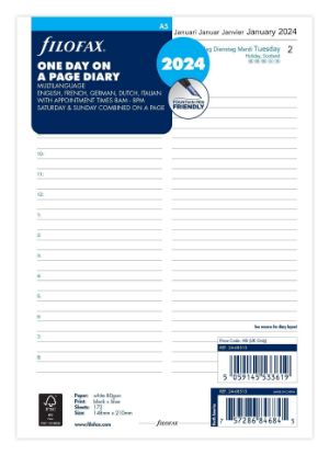 Picture of A5 Day Per Page (D) (R) Diary With Appointment