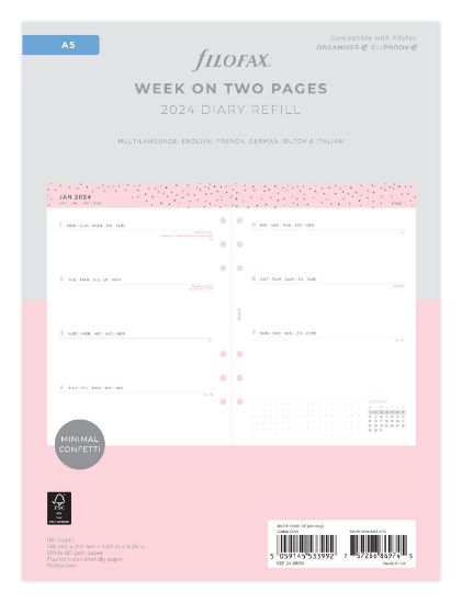 Picture of Org A5 Week To View (D) (R) Illustrated Confetti