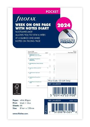 Picture of Org Pocket Week To View (D) (R) Classic With Notes