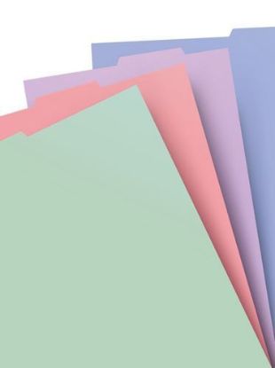 Picture of N/Book A4 Blank Dividers (R) Pastel Divider 4 Blank Tab