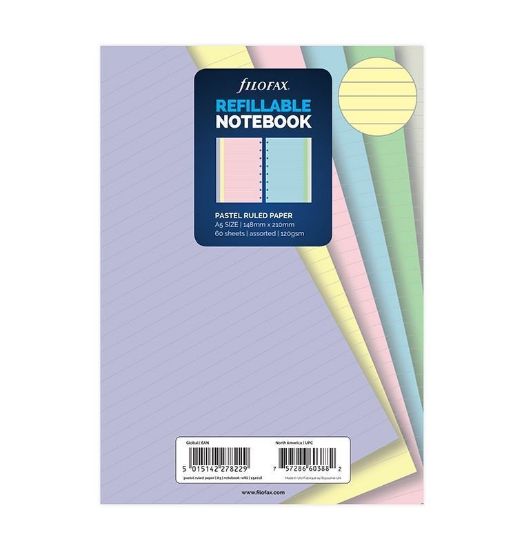 Picture of N/Book A5 Pastel Notepaper (R) Ruled 