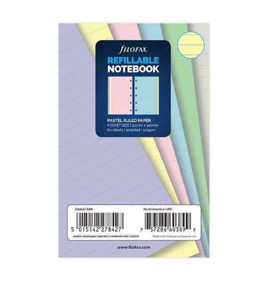 Picture of N/Book Pocket Pastel Notepaper (R) Ruled 