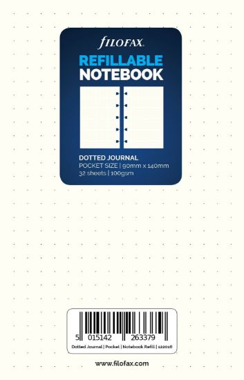 Picture of N/Book Pocket White Note Paper (R) Dotted 
