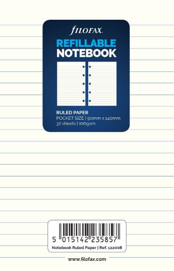 Picture of N/Book Pocket White Paper (R) Ruled 