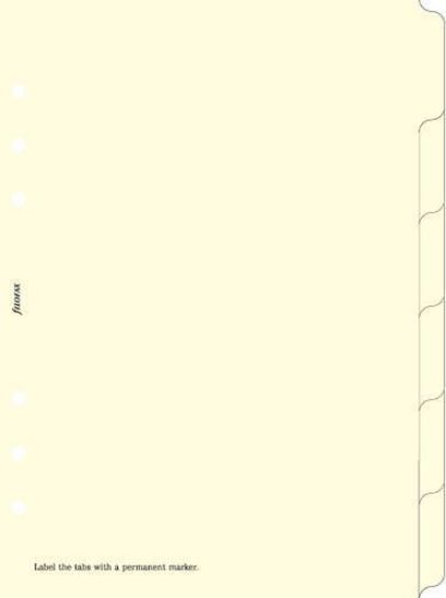 Picture of Org A5 Blank Index 6 Tab Cream (R)