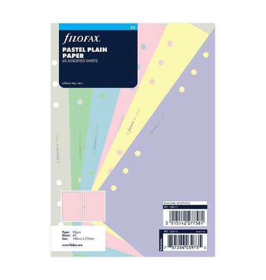 Picture of Org A5 Refill Plain (R) Pastel Colours