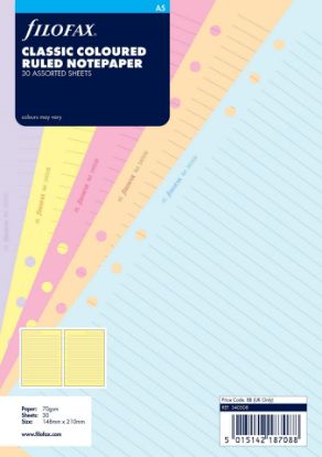 Picture of Org A5 Ruled Notepaper Ass. (R) Classic Pastles Paper