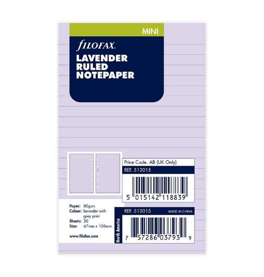 Picture of Org Mini Ruled Notepaper (R) Lavender