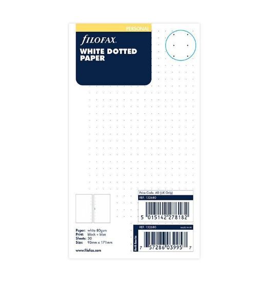 Picture of Org Personal Dotted Note Paper (R) White