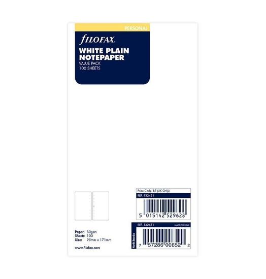 Picture of Org Personal Plain Notepaper (R) Value Pack White