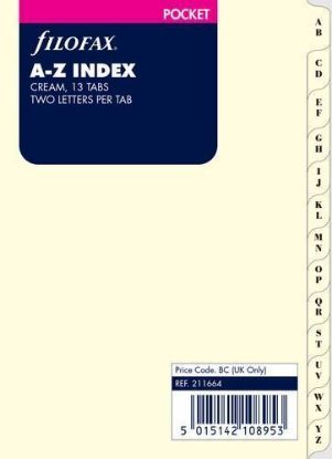 Picture of Org Poct A-Z Index 2 (R) Letters Per Tab Cream