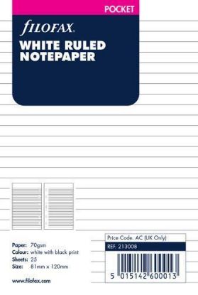 Picture of Org Poct Ruled Note Paper (R) White