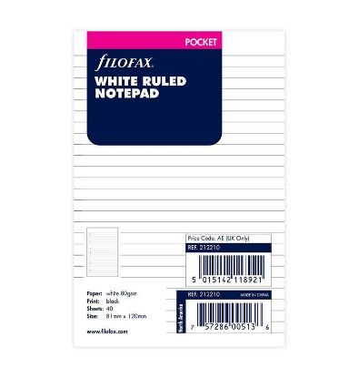 Picture of Org Poct Ruled Notepad (R) Punch White