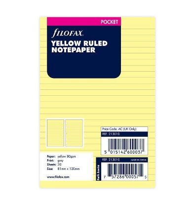 Picture of Org Poct Ruled Notepaper (R)  Yellow