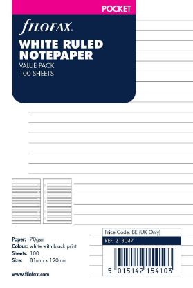 Picture of Org Poct Ruled Notepaper (R) Value Pack White
