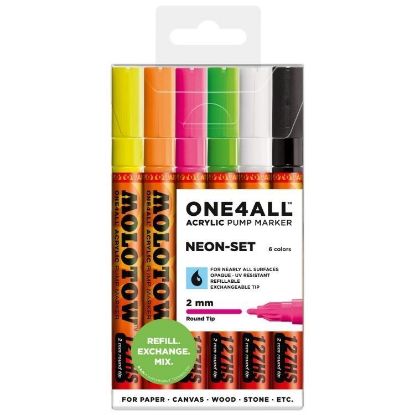 Picture of Acrylic Marker 2Mm Neon 6Pc