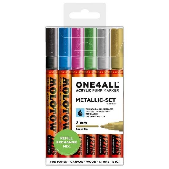 Picture of Acrylic Marker 2Mm Metallic 6Pc