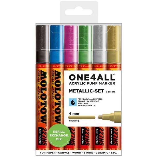 Picture of Acrylic Marker 4Mm Metallic 6Pc